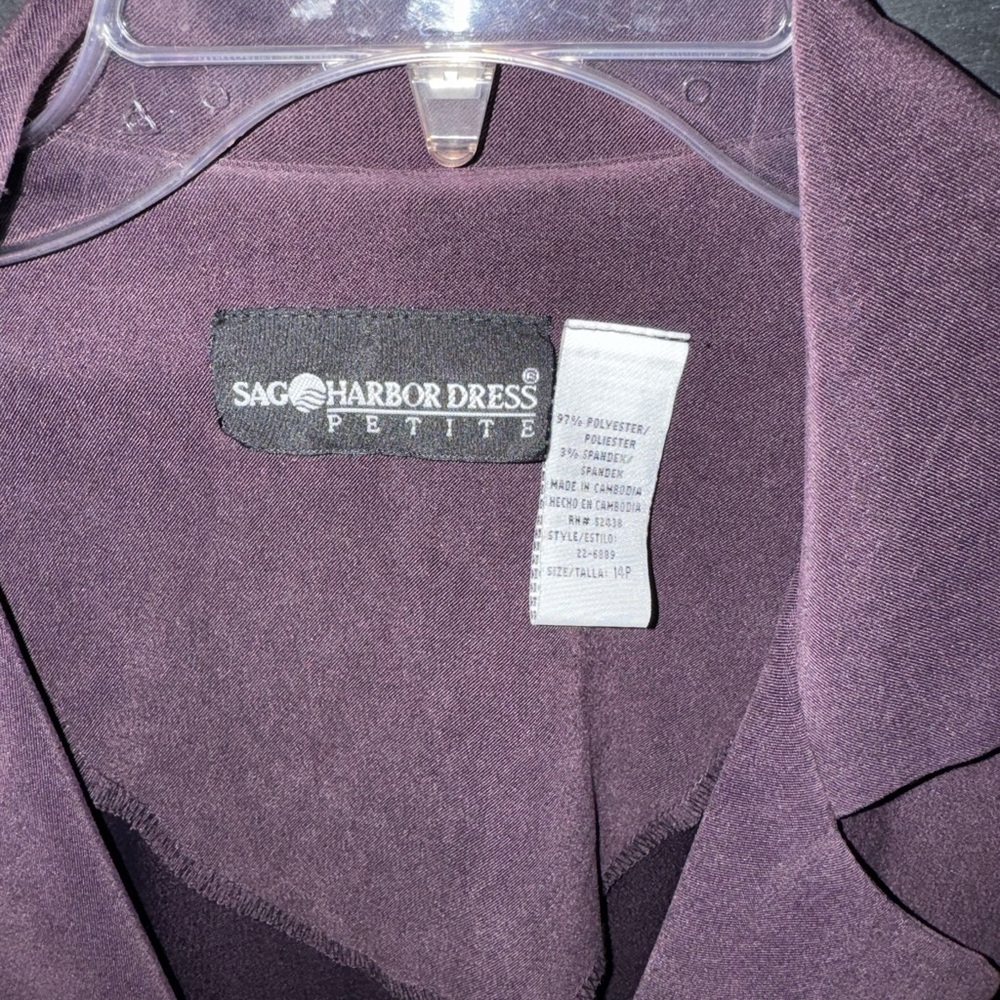 Sag Harbor Women's Deep Purple Blazer - Picture 2 of 3